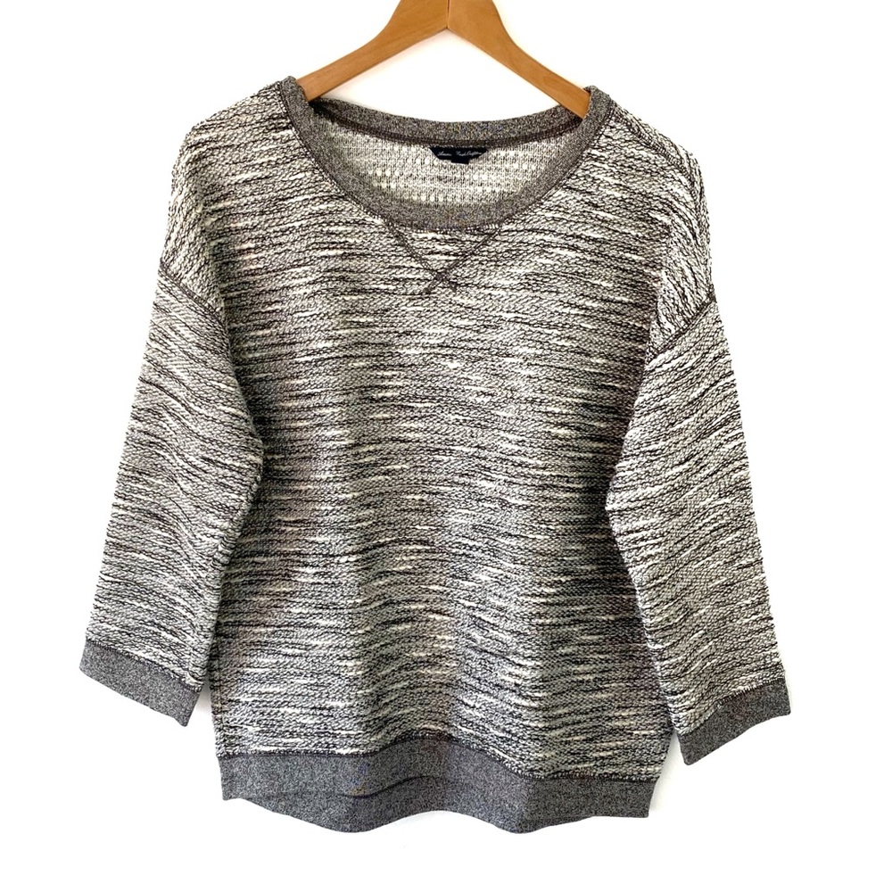 Gray American Eagle Marled Sweater